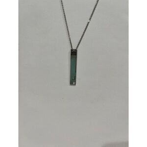 Silver‎ tone J initial charm Necklace